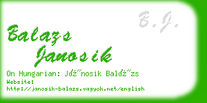 balazs janosik business card